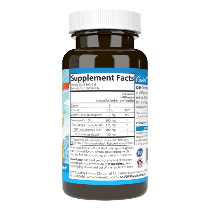 Dha Masticable Para Niños 100 Mg Desarrollo Cerebral Y Visió - Imagen 2
