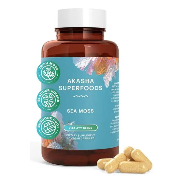 Cápsulas De Musgo Marino Orgánico 60 Unidades Piel Saludable Y Energía