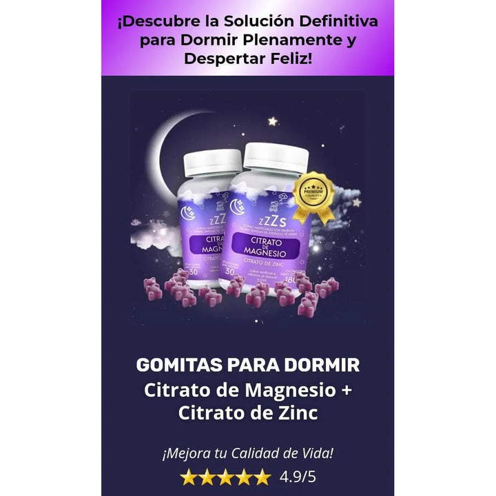 Gomas Magnesio Zinc Sueño Profundo Dormir - Imagen 10