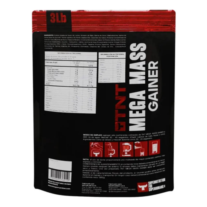 Tnt Mega Mass Gainer De 3 Lbs P - Imagen 4