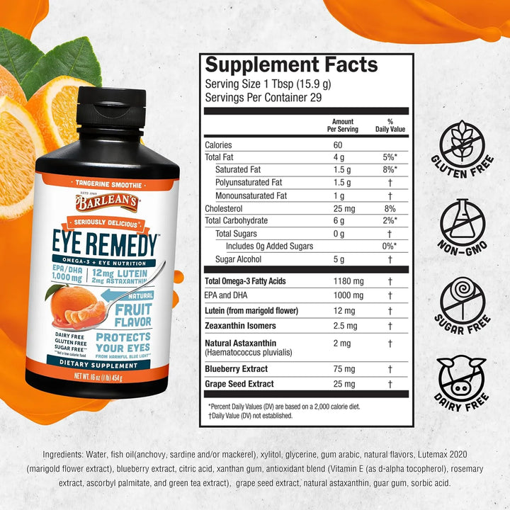 Aceite De Pescado Líquido Sabor Mandarina Rico En 1000 Mg Om - Imagen 6