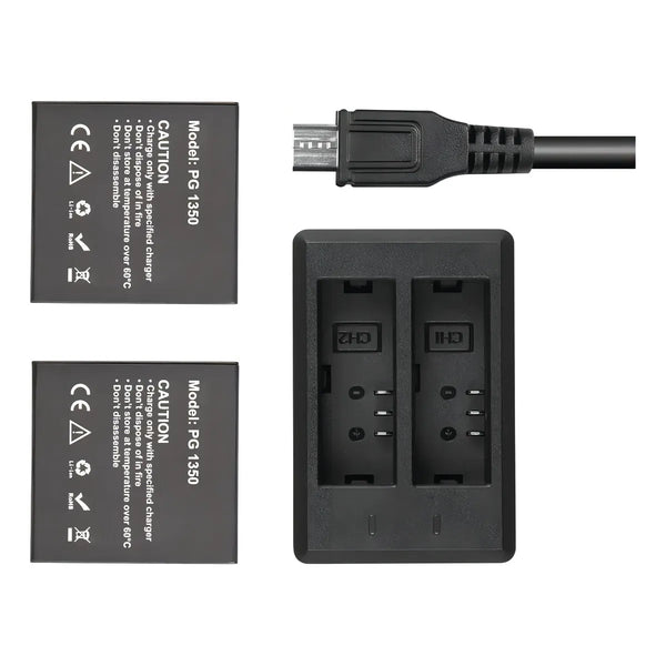 Batería Recargable De 1350mah Para Cámara De Acción Con Carg - Imagen 1