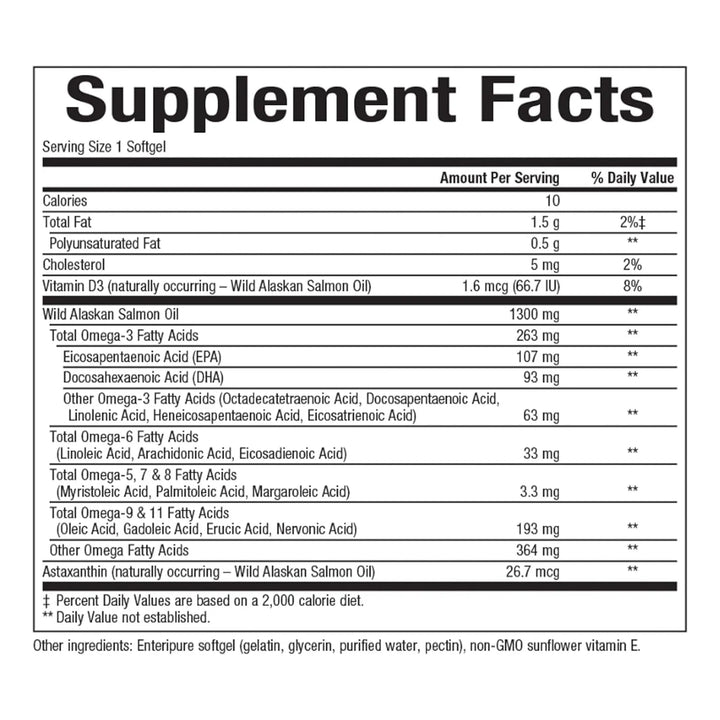 Aceite De Salmón Salvaje De Alaska Omega-3 Dha Epa Salud Car - Imagen 2