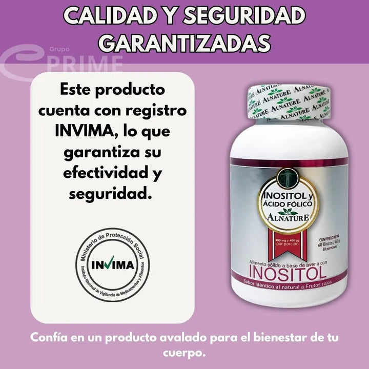 Mio Inositol Myo Acido Folico Natural - Imagen 2
