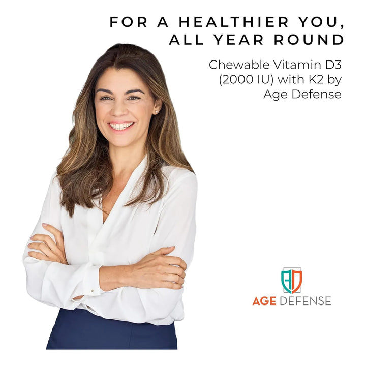 Vitamina D3 2000 Ui Tabletas Masticables K2-90 Sabor Cereza - Imagen 3