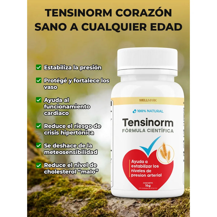 Tensinorm: Control Natural De La Presión Arterial Y Salud Cardiovascular  ¡fórmula Científica! Sin Sabor - Imagen 2