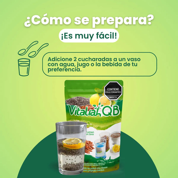 Combo X2 Linaza Vitaliah Qb Chía Limón | Fibra Natural - Imagen 5