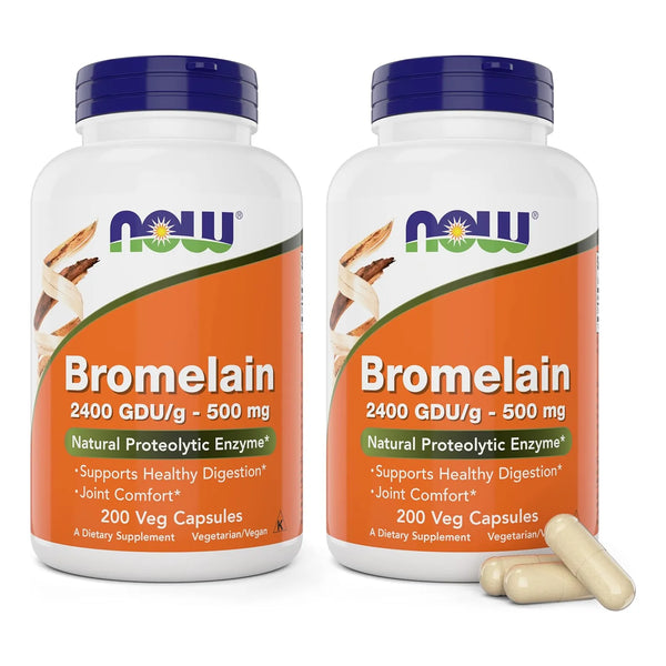 Bromelina 500 Mg 200 Cápsulas Vegetales Paquete De Dos Para - Imagen 1