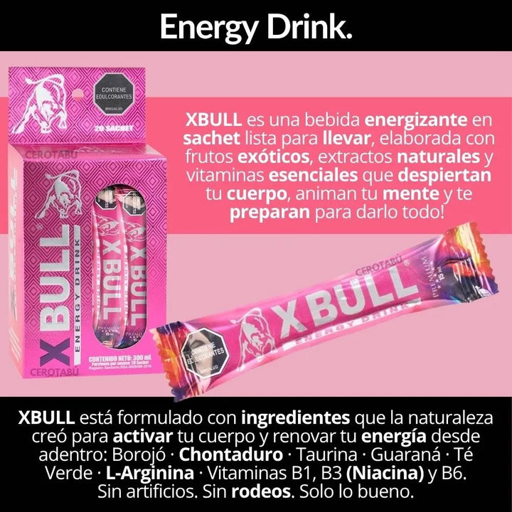 Energizante Femenino Con Extractos Naturales Xbull - Imagen 3
