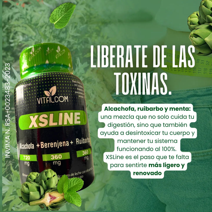 Xsline Capsulas Detox Adelgazante Natural Drenador Hepatico - Imagen 3