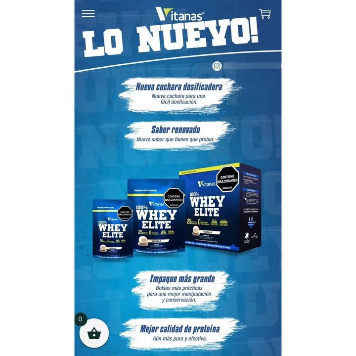 Proteina 100% Whey Elite 2 Lb - Imagen 2