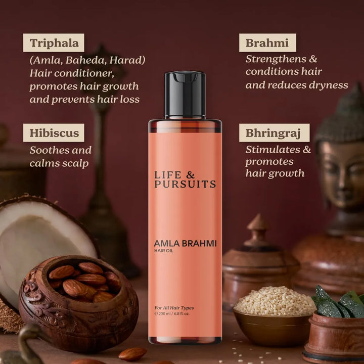 Aceite De Amla Y Brahmi Para Cabello Saludable 200 Ml Mezcla - Imagen 2