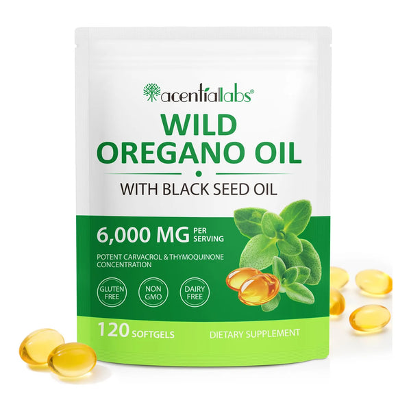 Capsulas Blandas De Aceite De Oregano Y Semilla Negra 120 Unidades Suplemento Natural