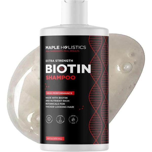 Champú Biotina Voluminizador Fuerte Vitaminas Aceite Esencia Maple Holistics Cabello Fresco Y Vital