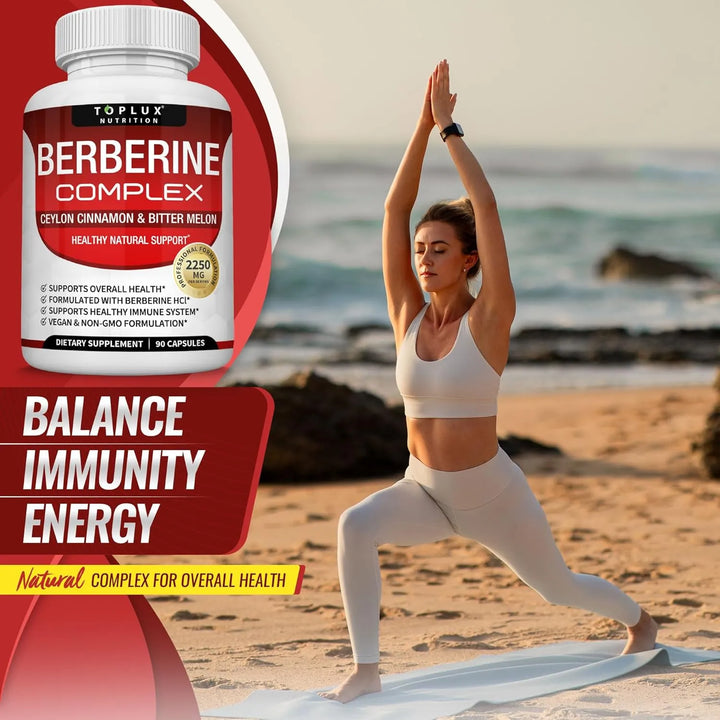 Berberina Hcl 2250 Mg Con Canela De Ceilán Y Melón Amargo Al - Imagen 5