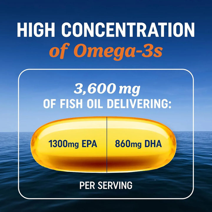 Aceite De Pescado Omega 3 Triple Fuerza 3600 Mg Epa Dha 2100 - Imagen 2