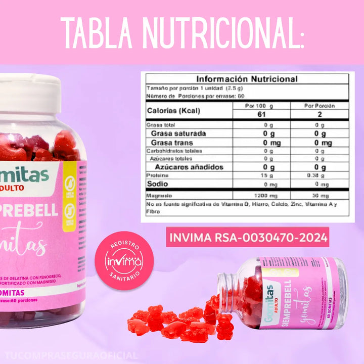 Siemprebell Gomas Aguaje Maca Original - Imagen 8