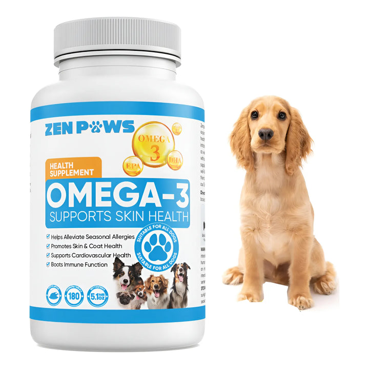 Aceite De Pescado Omega 3 Para Perros 180 Tabletas Alivio Pi - Imagen 1