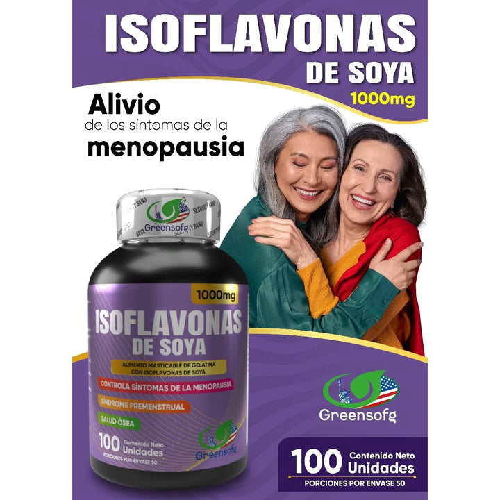 Isoflavonas De Soya Regulador Hormonal Menopausia Fem 1000mg - Imagen 4