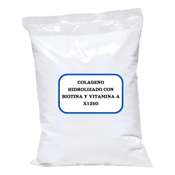 Colágeno Hidrolizado Con Vitamina A Y Biotina X125g Sin Sabor - Imagen 1