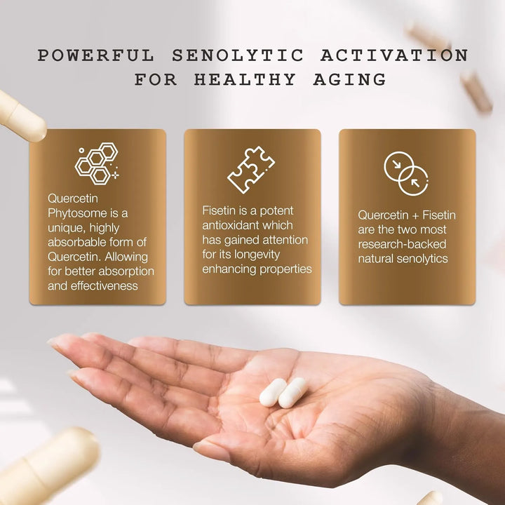 Cápsulas De Quercetina Y Fisetina 500 Mg Para Un Envejecimie - Imagen 3