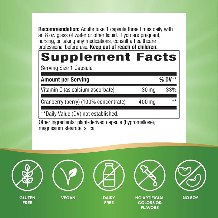 Arándano Premium 400 Mg Con Vitamina C Apoyo Salud Tracto Ur - Imagen 5