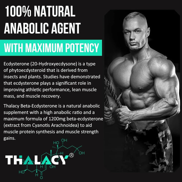 Beta Ecdysterone 1200 Mg Pureza 98% Aumento Masa Muscular Re - Imagen 5