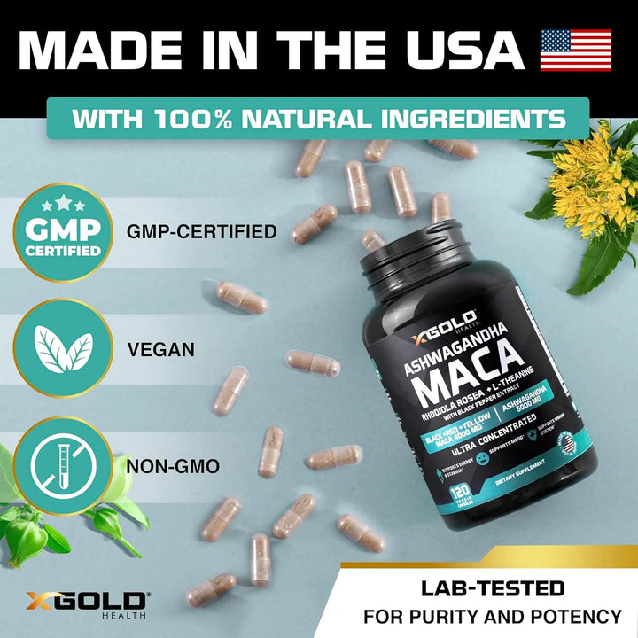 Cápsulas De Ashwagandha 5000 Mg Con Extracto De Raíz De Maca - Imagen 6