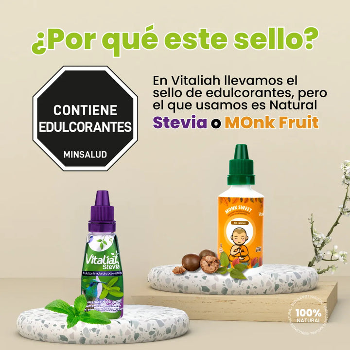 Kit Colágeno Hidrolizado Vitaliah Vainilla X2 + Mentas De Stevia - Imagen 4