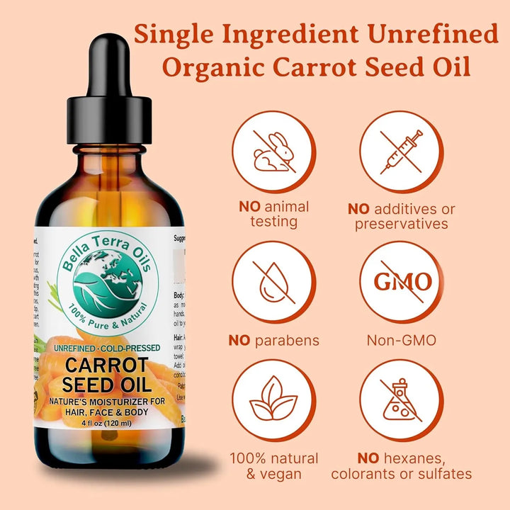 Aceite Orgánico De Semilla De Zanahoria 60 Ml Elixir Prensad - Imagen 4