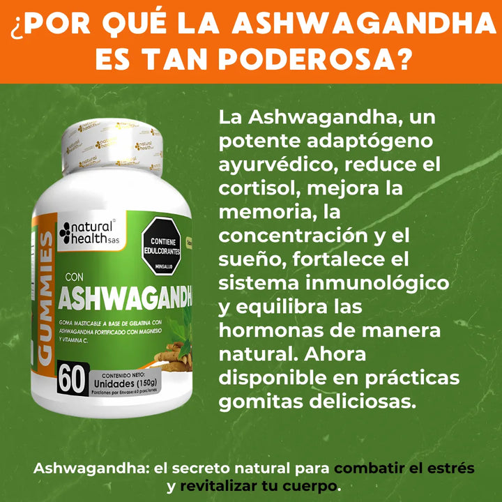 Ashwagandha Gomitas Gomas X2 Frutal - Imagen 3