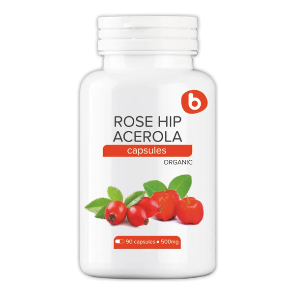Capsulas Organicas Vitamina C 1000 Mg Rosa Mosqueta Acerola Vegano Sin Gluten