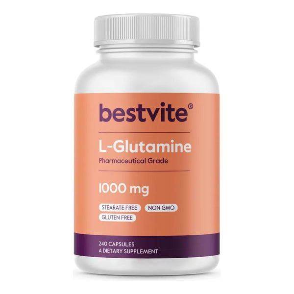 Cápsulas De L-glutamina 1000 Mg 240 Cápsulas Pura Sin Estear - Imagen 1