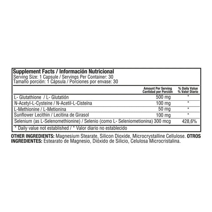 L-glutathion 500 Mg Sin Sabor - Imagen 2