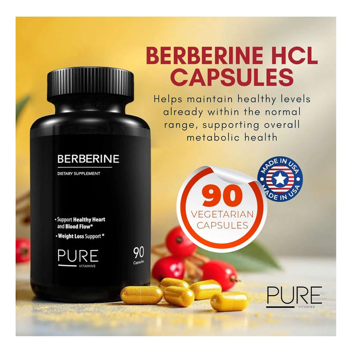 Cápsulas Berberina Hcl 1200 Mg 90 Unidades Para Salud Natura - Imagen 2