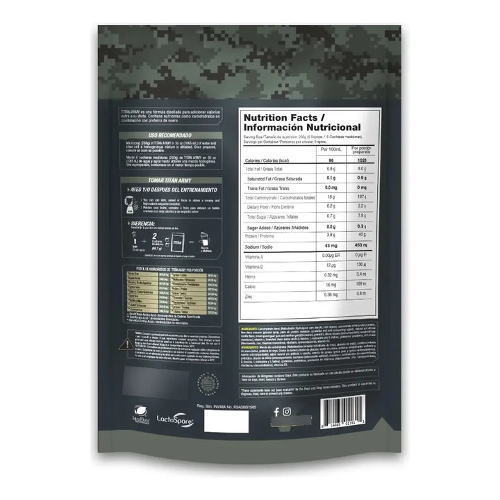 Titan Army 5lbs - Proteina Aumento De Volumen - Sin Azúcar - Imagen 3