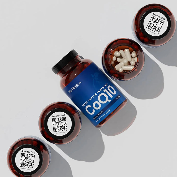 Coq10 173 Mg Apoyo Corazón Energía Celular Antioxidante Pote - Imagen 5