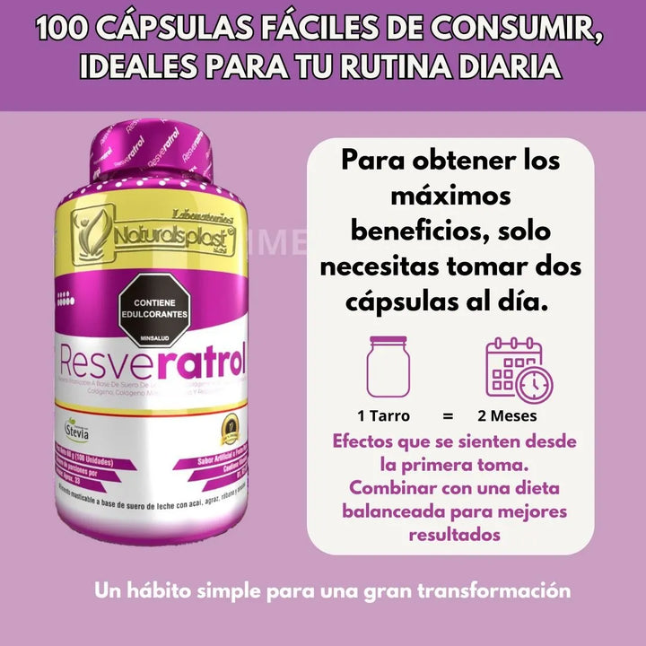 Resveratrol Puro Original X100 Natural - Imagen 2