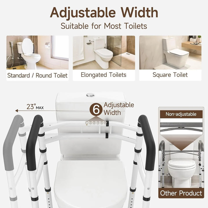 Barandillas De Wc Ajustables Para Personas Con Movilidad Red - Imagen 4