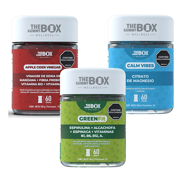 The Gummy Box Greenfit Jugo Verde Vinagre Sidra Calm Vibes - Imagen 1
