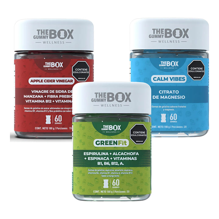 The Gummy Box Greenfit Jugo Verde Vinagre Sidra Calm Vibes - Imagen 1