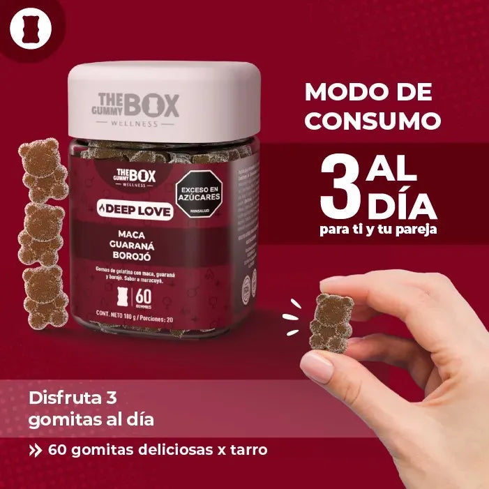 The Gummy Box Deep Love Maca+ Guaraná + Borojo Maracuyá - Imagen 4