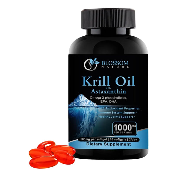 Aceite De Krill Antártico 1000 Mg Fosfolípidos Astaxantina E - Imagen 1