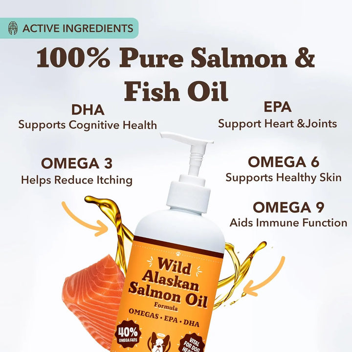 Aceite De Salmón Natural Para Perros 473 Ml Con Bomba Omega - Imagen 2