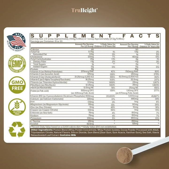 Batido De Proteína De Chocolate Para Crecimiento Apoyo Inmun - Imagen 3
