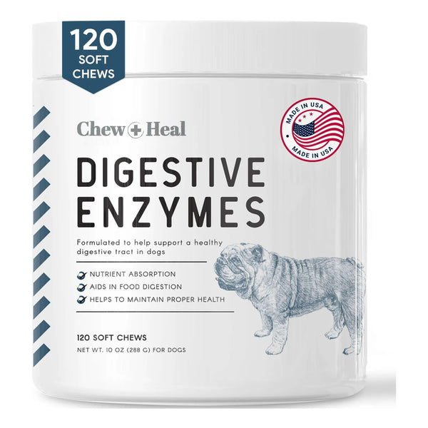 Enzimas Digestivas Con Probióticos Para Perros 120 Masticables Suaves Salud Intestinal