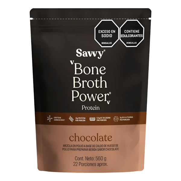 Proteína Chocolate Savvy Bone Broth 560g - Imagen 1