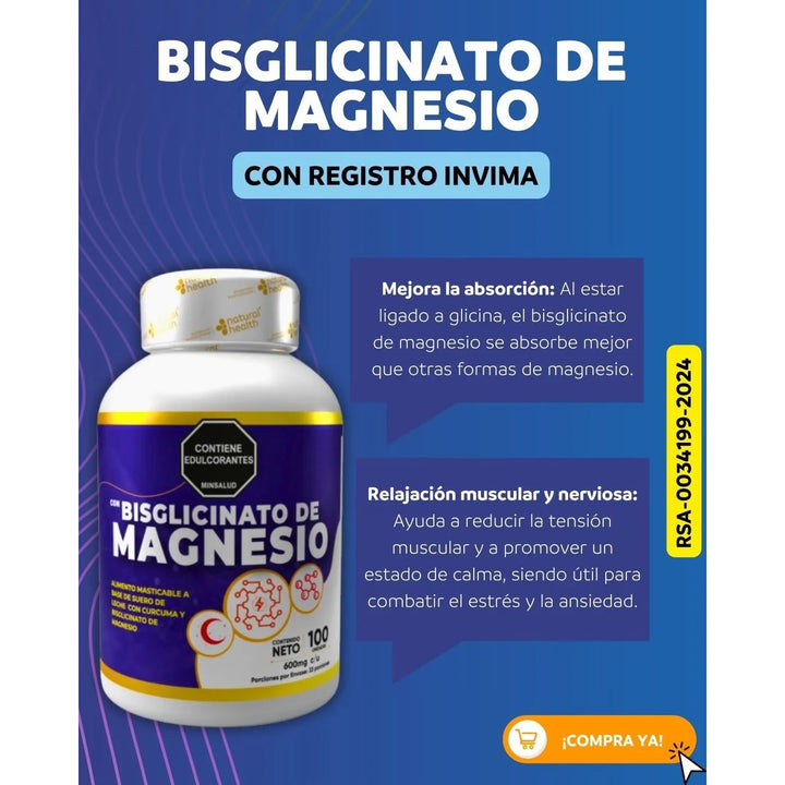 Bisglicinato De Magnesio Capsulas+ Multivitaminas Invima - Imagen 5
