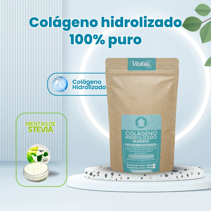 Colágeno Marino Puro Vitaliah X2 + Mentas De Stevia - Imagen 4