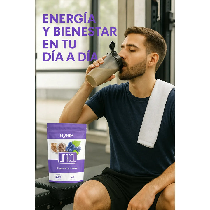 Linacol 500g En Polvo  Fibra + Colágeno Hidrolizado + Uva Y Té Verde | Bienestar Digestivo, Salud Ósea Y Vitalidad - Imagen 10